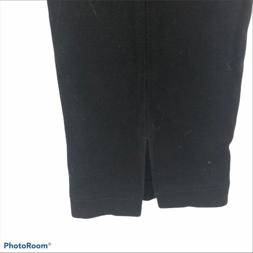WHBM Black Cropped‎ Leggings With Bottom Slits M - Picture 4 of 8